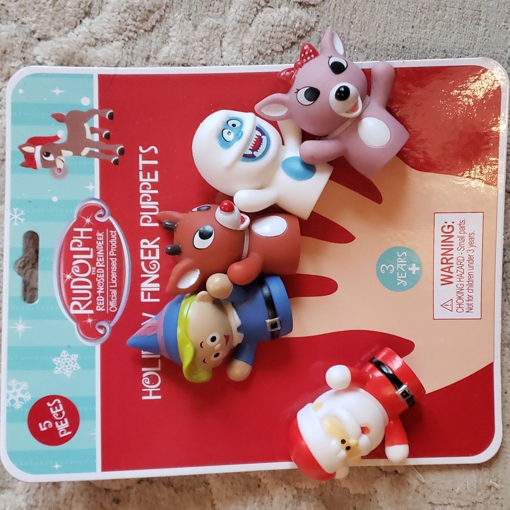 Rudolph Holiday Finger Puppets